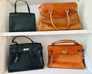 Vintage handbags in exotic skins