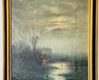 Original oil bon canvas by C.M. Seyppel, Dusseldorf School (German 1847-1913)