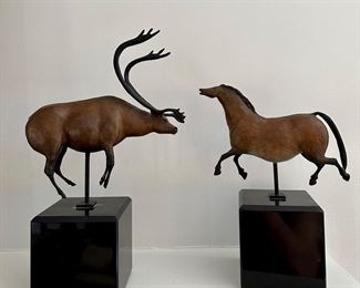 Bronze sculptures by Star Liana York. 