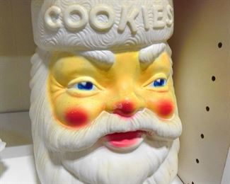 Blow Mold Santa Cookie Jar