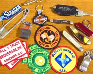 Variety of Patches, Knives, Keychains!