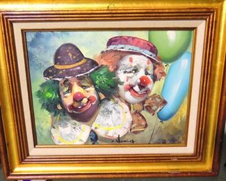 Clown Painting by Renowned Artist W. Moninet