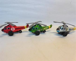 Old Metal Toy Helicopters