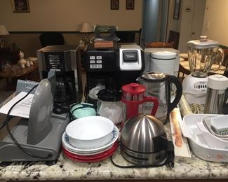 Packed kitchen- Every small appliance you can think of. 