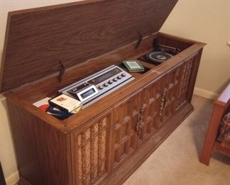Console stereo with 8-track and turntable