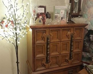 Lighted cherry blossom tree