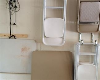 Chairs and tables that fold away for extra guests when needed