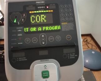 Screen on the precor