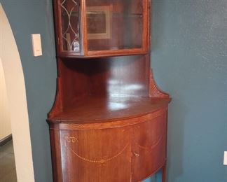 Antique corner hutch.  Smaller size to fit in any home