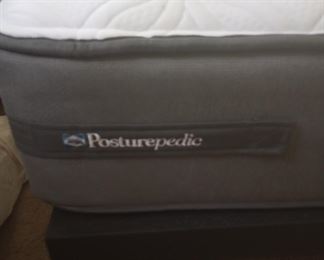 Queen posturepedic platform bed