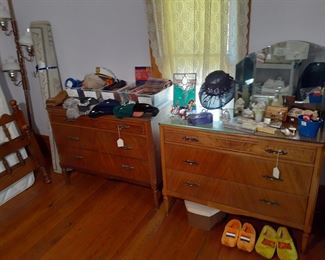 Estey Furniture dressers, post lamp