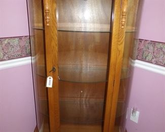 bow front china/display cabinet