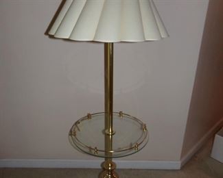MC brass and glass floor lamp  