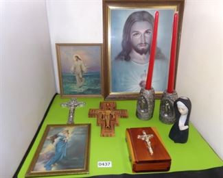 cedar box w/crucifix