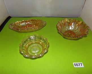 Vintage Marigold Carnival glass