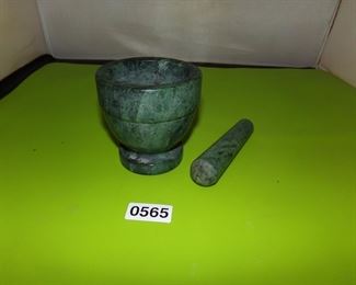 marble mortar and pestle