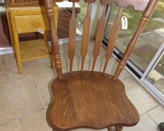 pair of wooden kitchen chairs