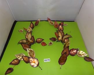 Mid-Century brass wall decor