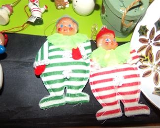 vintage elf ornaments