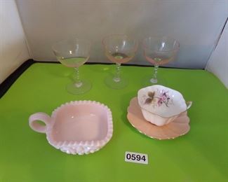pink milk glass