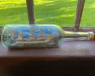 Ship model in a bottle