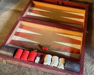 Vintage backgammon set
