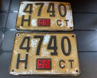 Vintage license plates