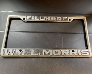 Vintage license plate frame from California
