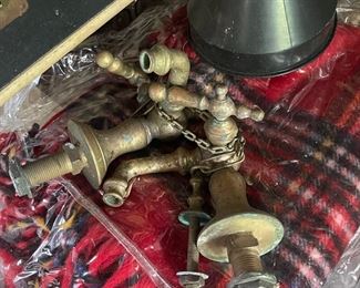 Antique brass faucets