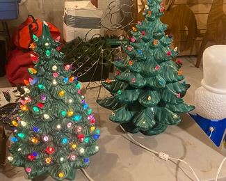 Ceramic lighted Christmas trees