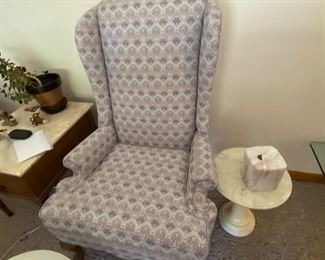 Hi, back wing chair set of two