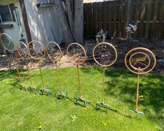 Copper decorative lawn sprinklers