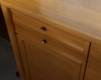 MCM Solid Wood Buffet Credenza with Original Hardware 5'W x 20"D x 31.75"H