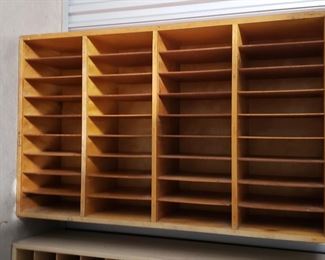 Solid Wood 36 Hole File Holder 46"W x 12"D x 28.5"H