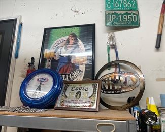 Misc. Garage signs and clocks 