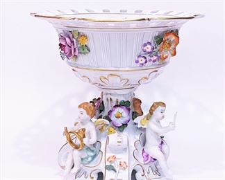 Von Schierholz German Porcelain Compote.......To register in order to place bids go to www.capitolsalesservices.hibid.com