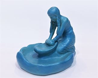 Van Briggle Art Pottery of a Native American Indian Maiden.......To register in order to place bids go to www.capitolsalesservices.hibid.com