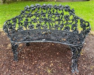 Vintage aluminum Victorian Style garden bench
