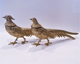 Vintage brass Pheasants ........To register in order to place bids go to www.capitolsalesservices.hibid.com