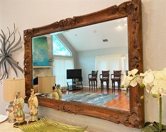 Vintage Baroque Hollywood Regency style mirror