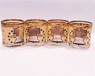 Vintage Old Fashion Tumblers for the 1976 USA Bicentennial 