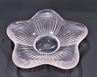 Vintage Art Vannes Crystal of France Dish 