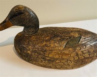 Large mallard decoy hand-carved by Frank Schmidt from Detroit