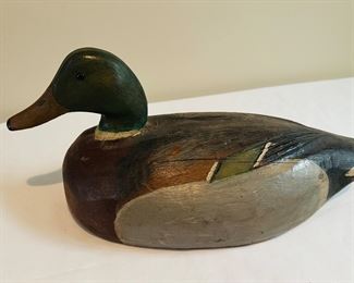 Large mallard decoy hand-carved by Frank Schmidt from Detroit