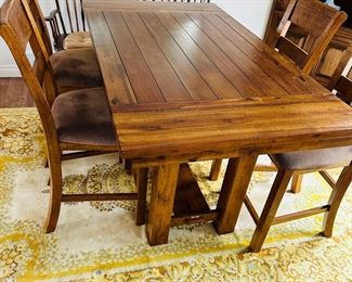 Bar-height dining table and chairs
