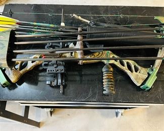 Bear Instinct bow with arrows
