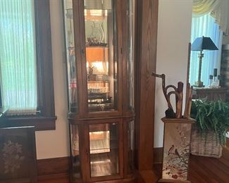 Lighted curio cabinet
Canes