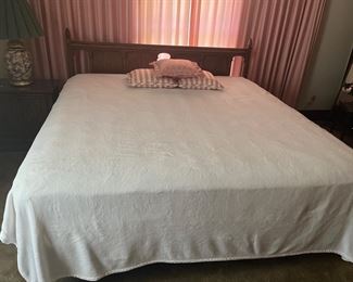 King size bed with split boxsprings