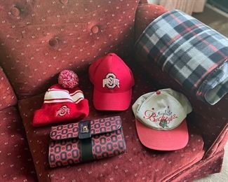 Ohio state hats, purse