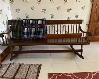 Antique rocking bench